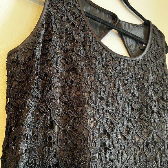 Sleeveless Black Lace Open Back Dress | R&M Richards--#74 - Picture 2 of 6
